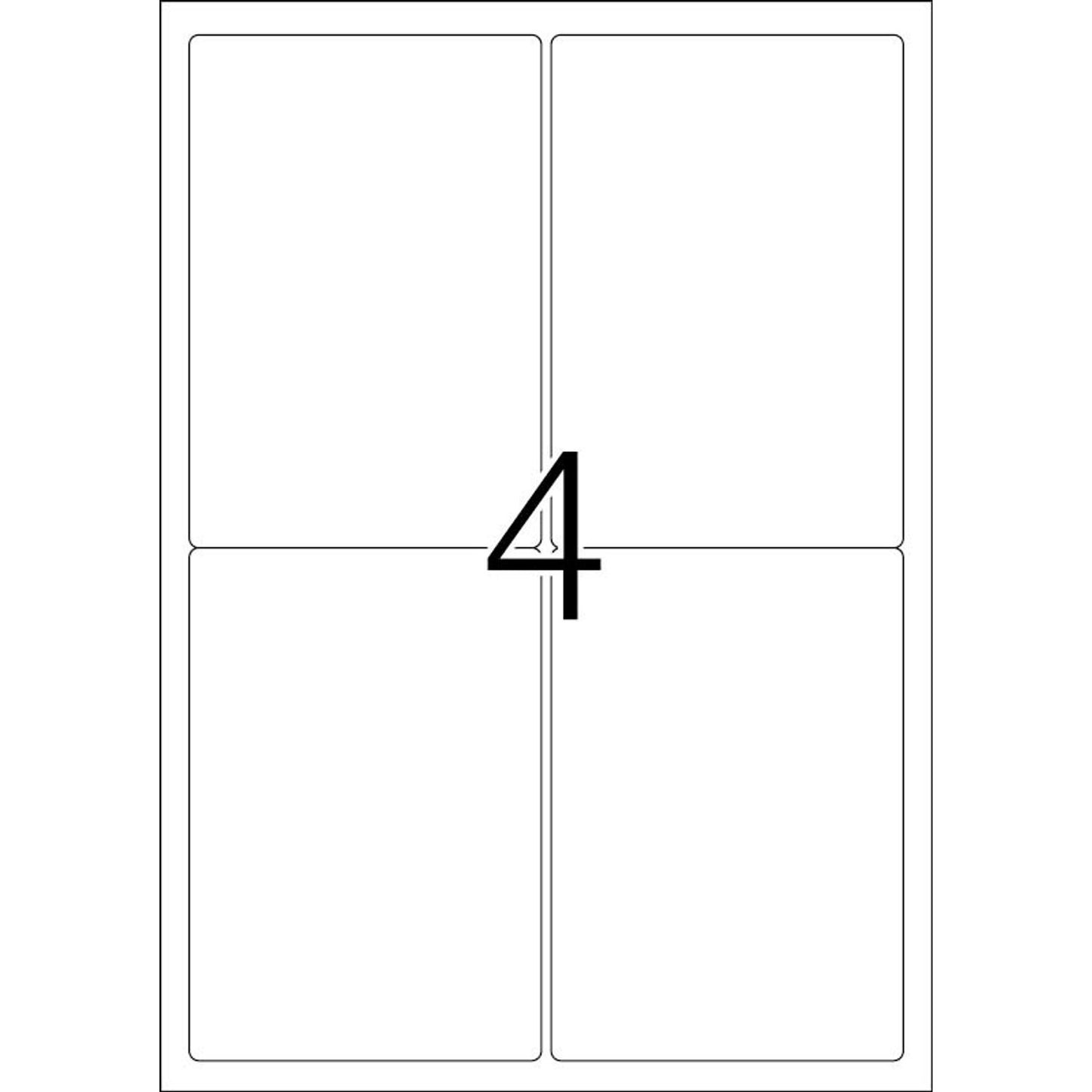 HERMA Etiketten weiß 96,0 x 139,7 mm | 4908 | 1 Pack = 25 Blatt