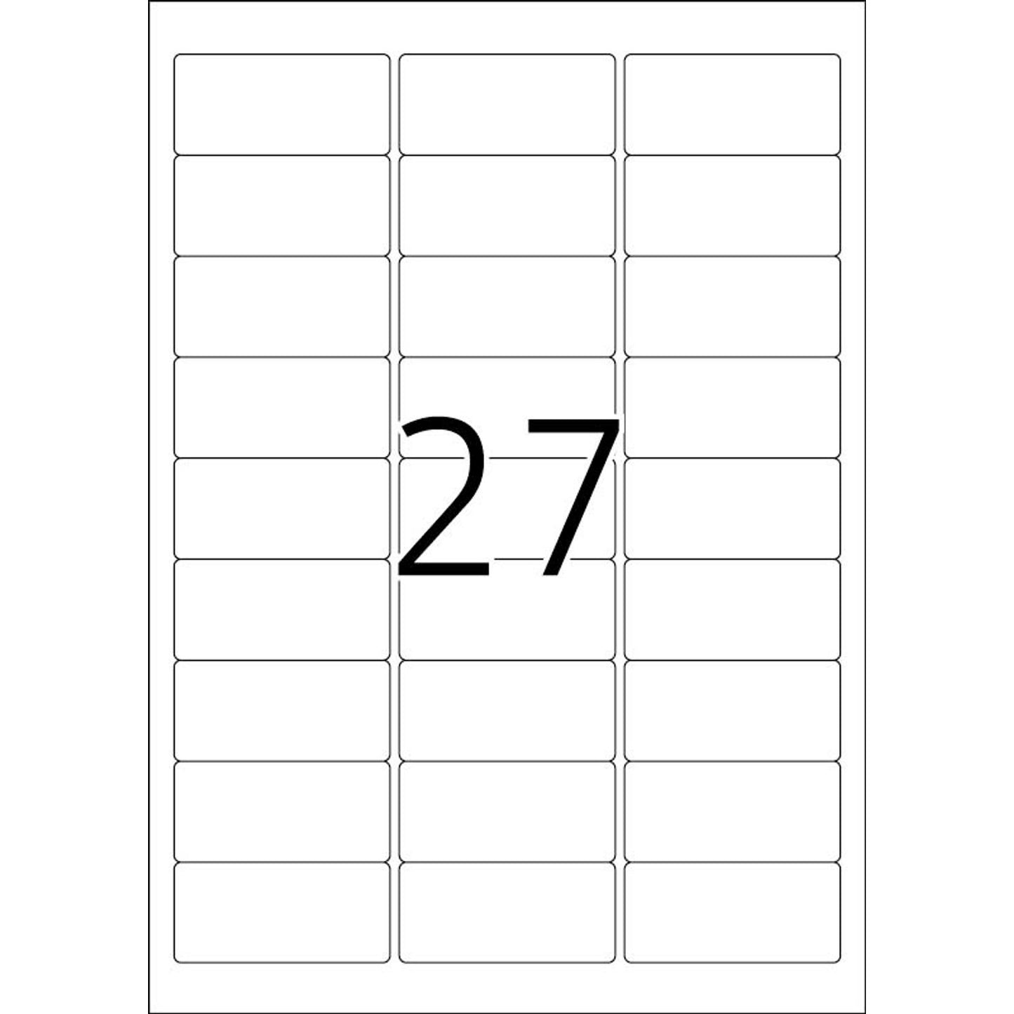 HERMA Typenschild-Etiketten silber 63,5 x 29,6 mm | 4592 | 1 Pack = 10 Blatt