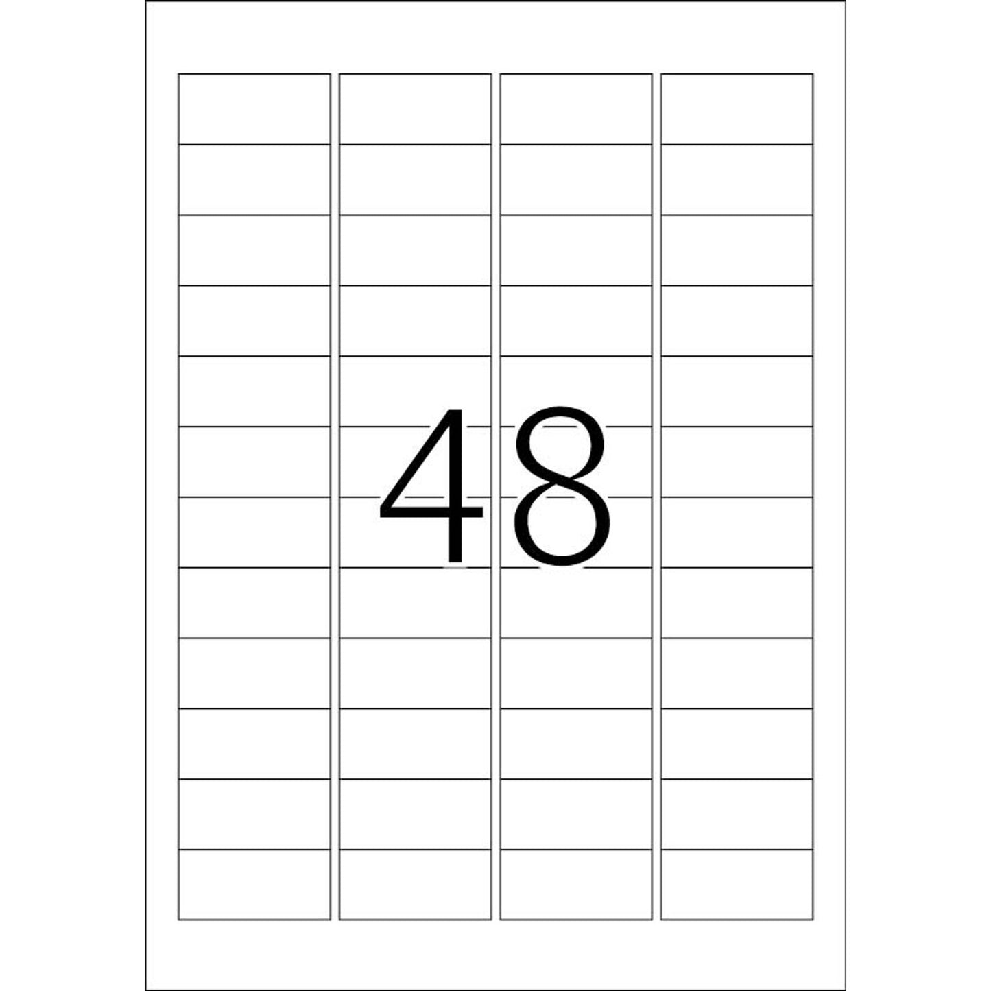 HERMA Folien-Kraftklebe-Etiketten weiß 45,7 x 21,2 mm | 9536 | 1 Pack = 40 Blatt