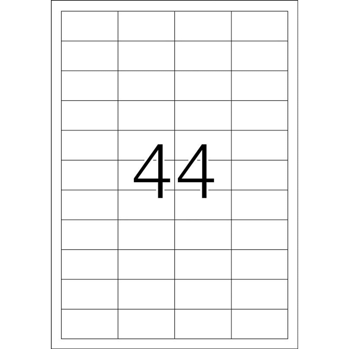HERMA wetterfeste Folienetiketten weiß 48,3 x 25,4 mm | 4581 | 1 Pack = 10 Blatt