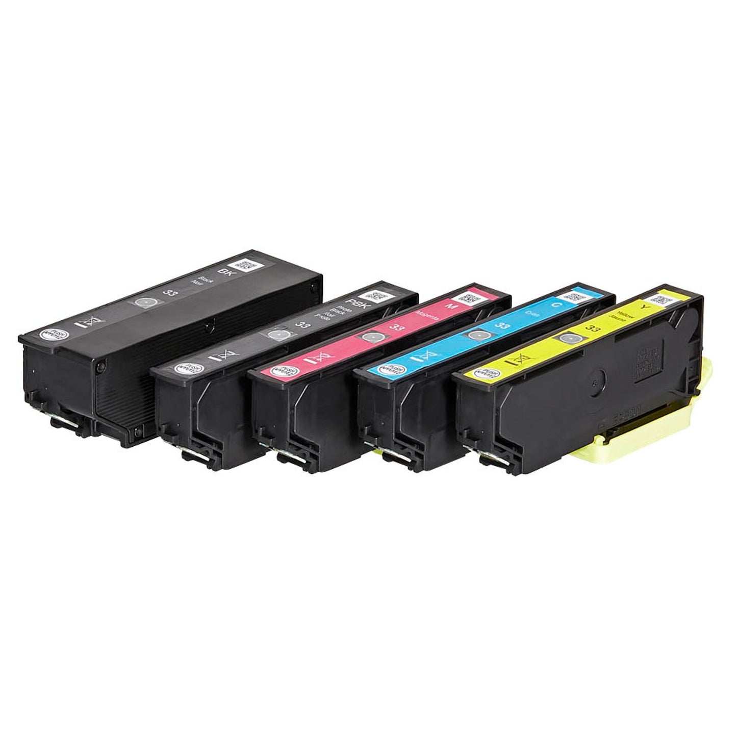 EPSON 33 / T3337 schwarz, cyan, magenta, gelb, Foto schwarz Druckerpatronen, 5er-Set | C13T33374011 | 1 Pack = 5 St.