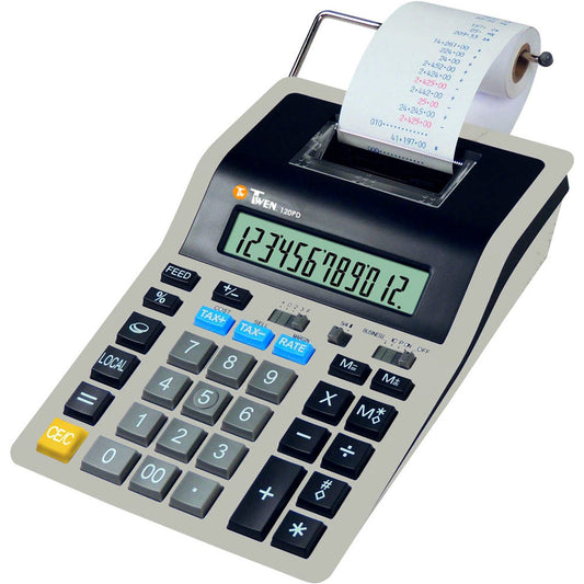 TWEN 120 PD Tischrechner druckend weiß/schwarz | 574