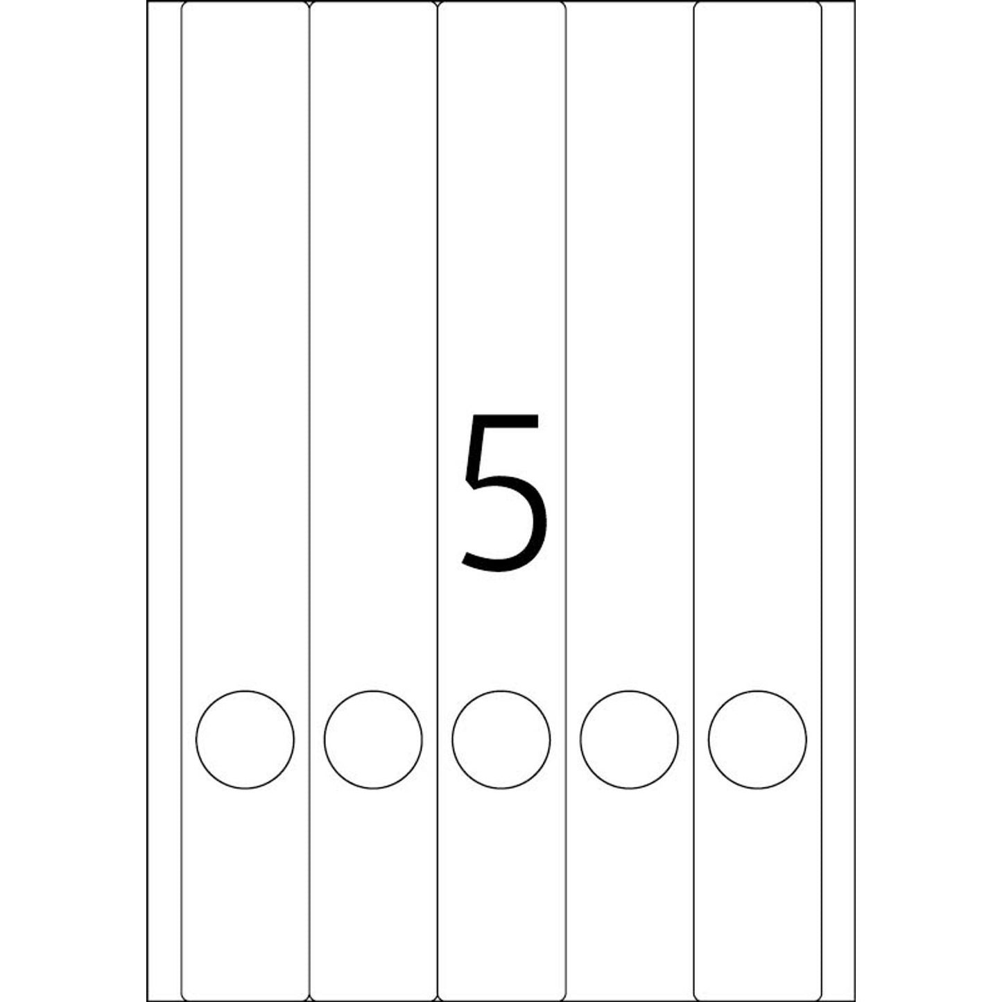 HERMA Ordneretiketten weiß | 4830 | 1 Pack = 25 Blatt