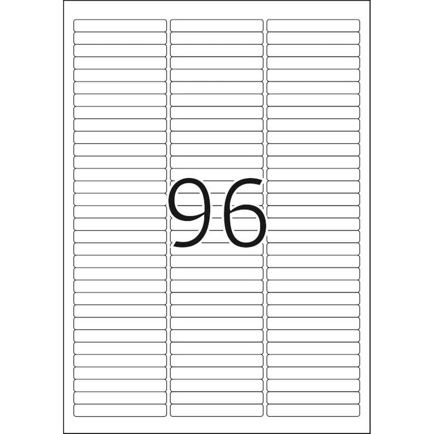 HERMA Etiketten weiß 63,5 x 8,5 mm | 4202 | 1 Pack = 25 Blatt