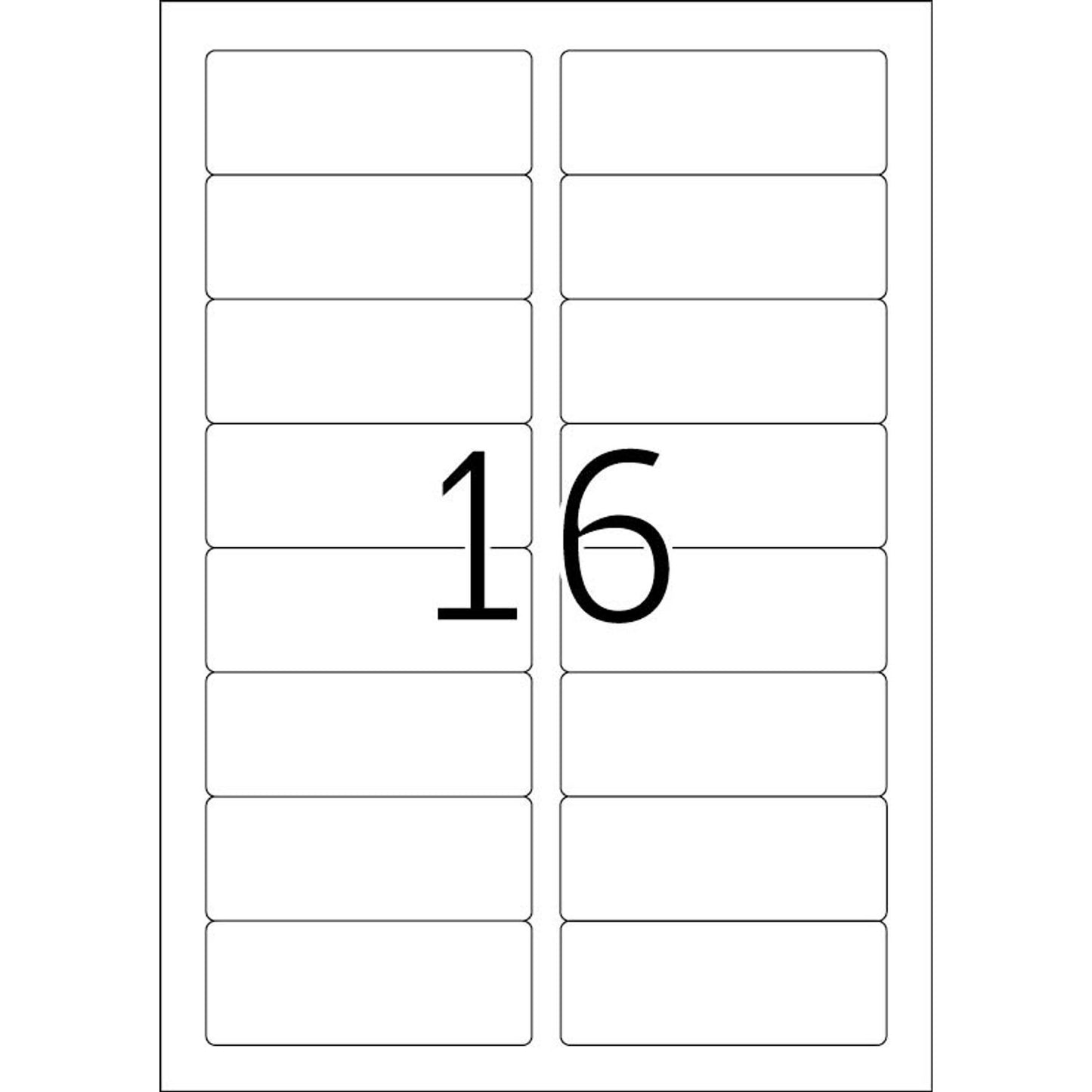 HERMA Etiketten weiß 88,9 x 33,8 mm | 10009 | 1 Pack = 25 Blatt