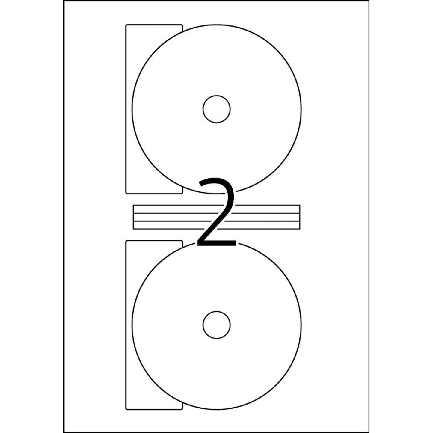 HERMA CD-Etiketten weiß | 4850 | 1 Pack = 50 Etiketten