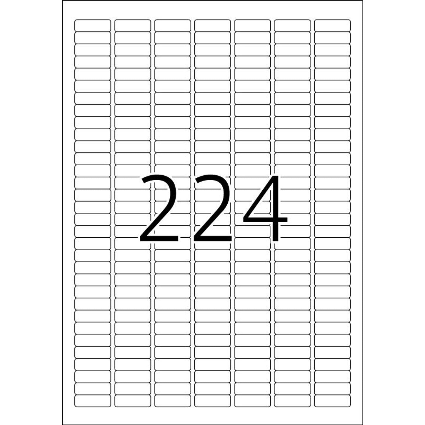 HERMA Etiketten weiß 25,4 x 8,5 mm | 8830 | 1 Pack = 25 Blatt