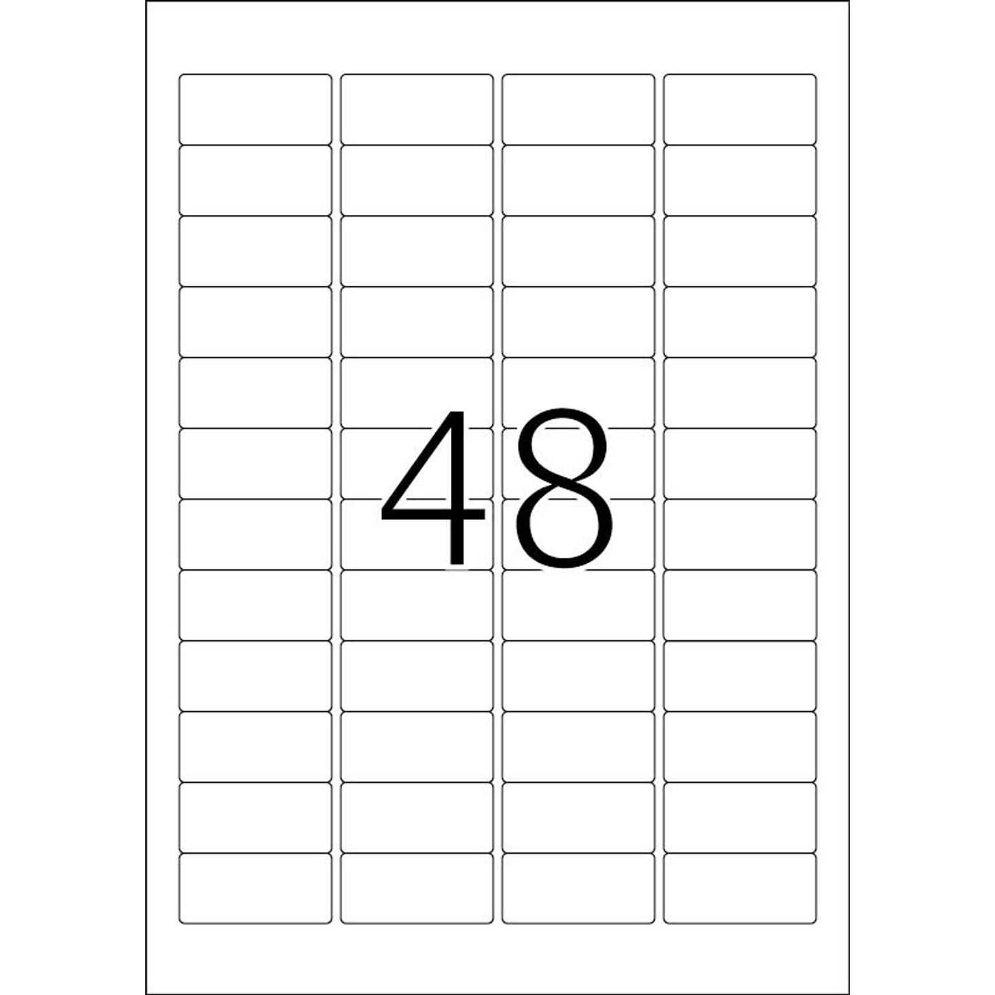 HERMA Etiketten weiß 45,7 x 21,2 mm | 8864 | 1 Pack = 25 Blatt