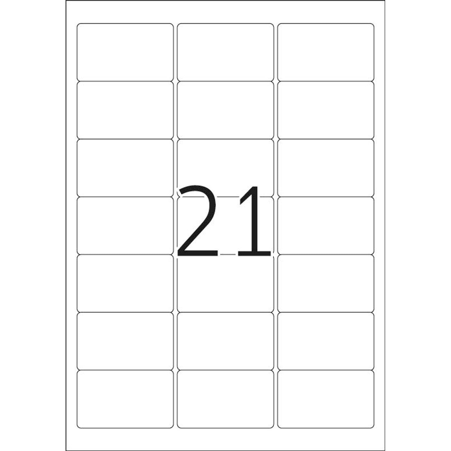 HERMA Adressetiketten weiß 63,5 x 38,1 mm | 8838 | 1 Pack = 25 Blatt