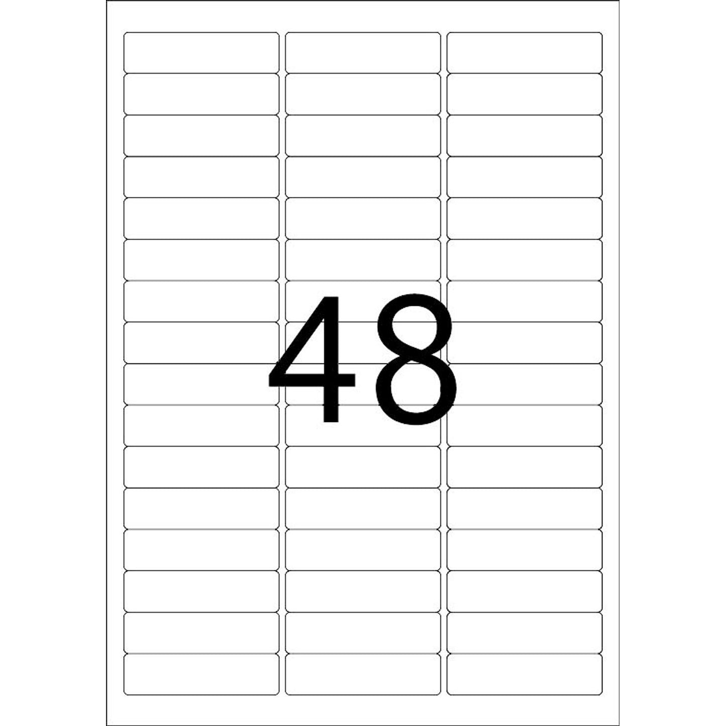 HERMA Etiketten weiß 63,5 x 16,9 mm | 10005 | 1 Pack = 25 Blatt