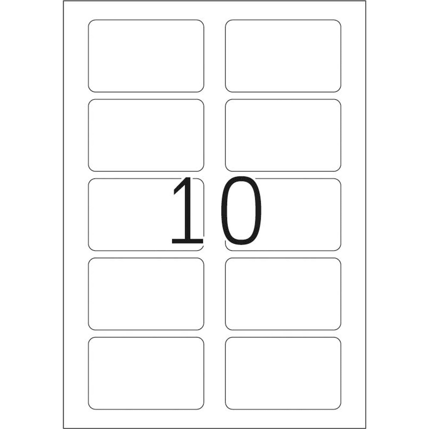 HERMA Namensetiketten weiß 80,0 x 50,0 mm | 4587 | 1 Pack = 10 Blatt