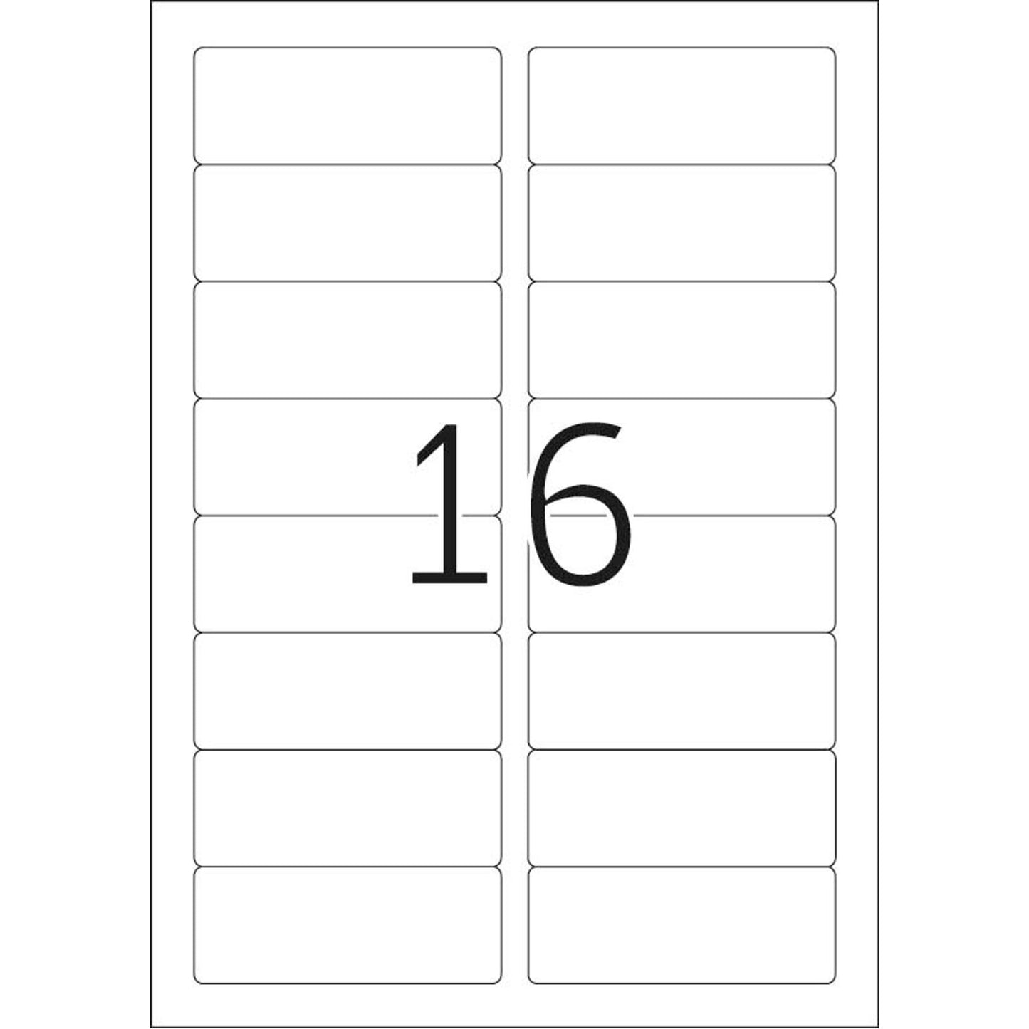 HERMA Namensetiketten weiß 88,9 x 33,8 mm | 4588 | 1 Pack = 10 Blatt