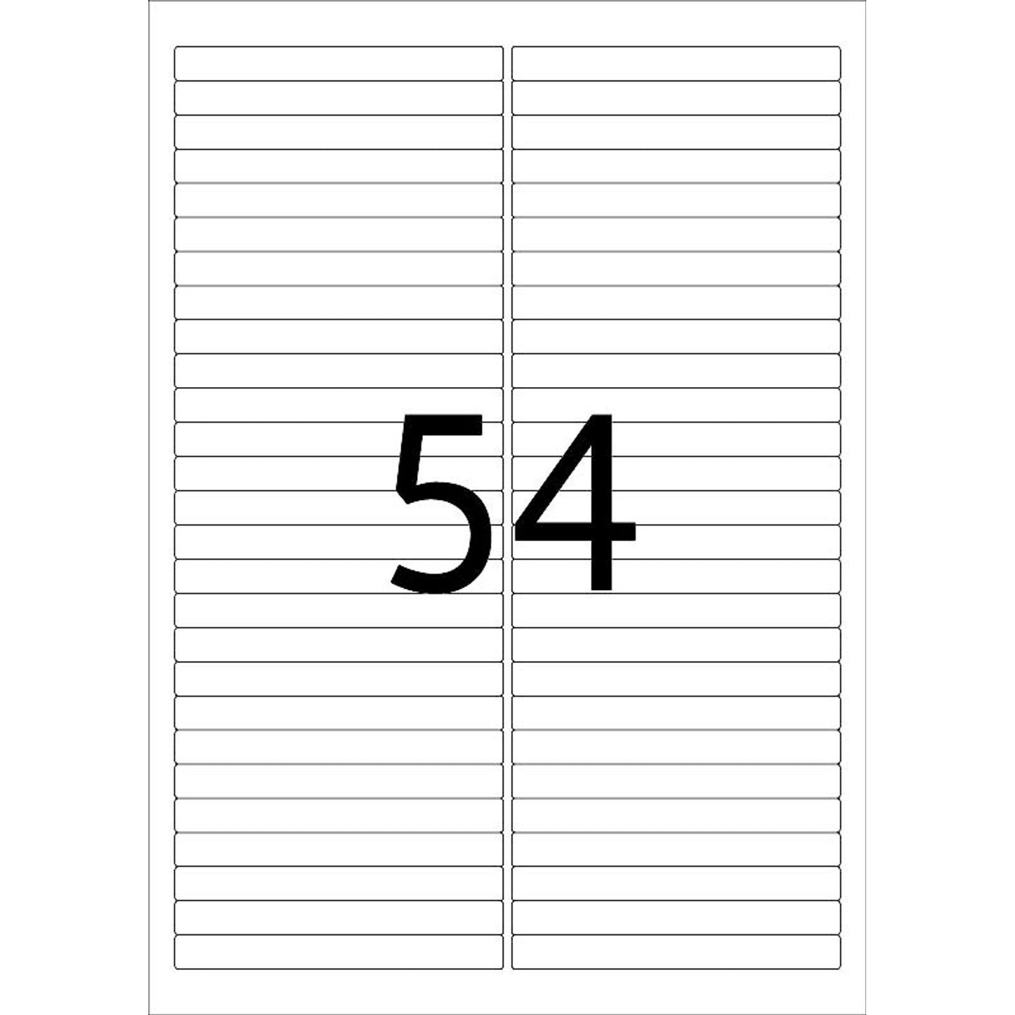 HERMA Etiketten weiß 96,0 x 10,0 mm | 10015 | 1 Pack = 25 Blatt