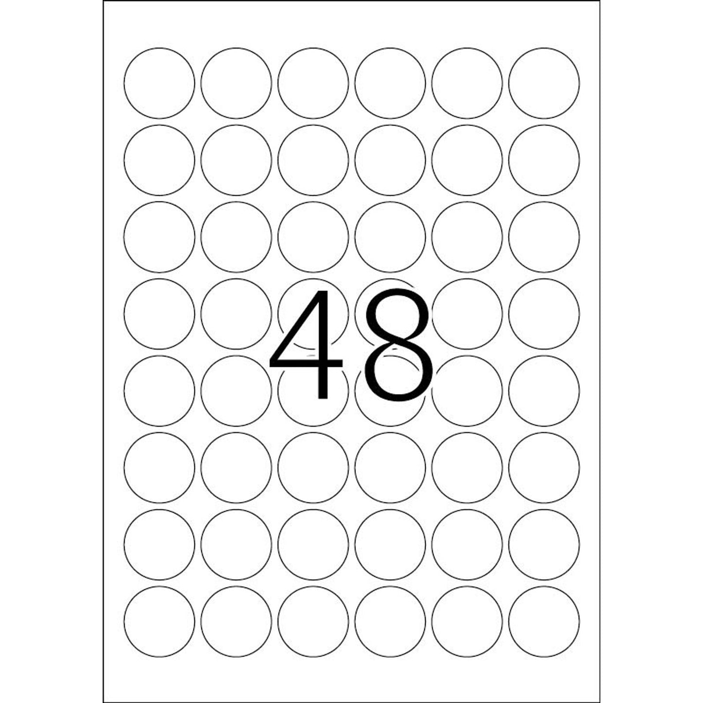 HERMA Power-Etiketten weiß 30,0 x 30,0 mm | 10915 | 1 Pack = 25 Blatt