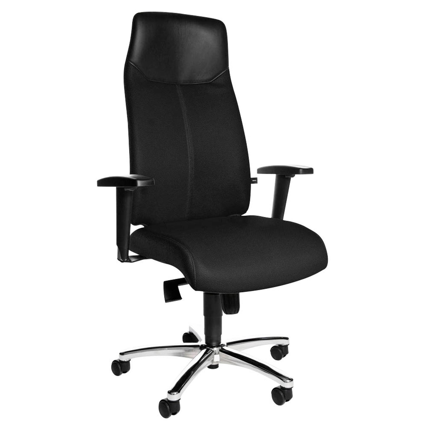 Topstar Bürostuhl High Sit Up, Stoff schwarz, Gestell chrom | SU39T BG0
