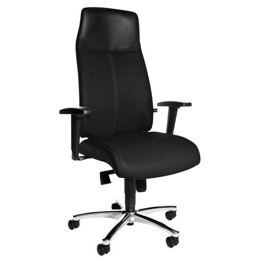 Topstar Bürostuhl High Sit Up, Stoff schwarz, Gestell chrom | SU39T BG0