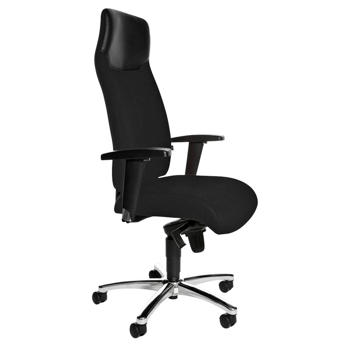 Topstar Bürostuhl High Sit Up, Stoff schwarz, Gestell chrom | SU39T BG0