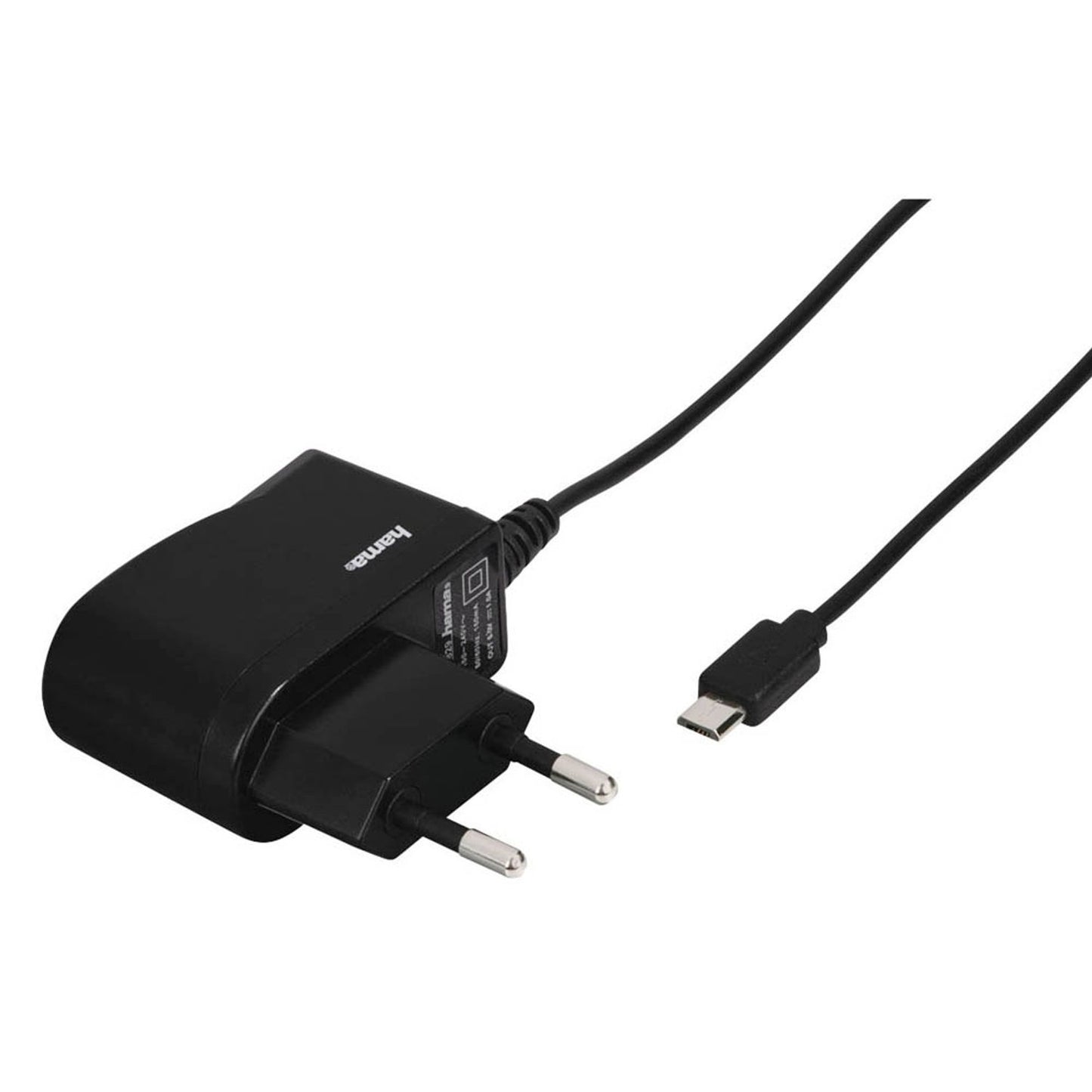 hama Ladekabel mit Adapter schwarz, Kabellänge: 1,0 m, 5 Watt | 201617