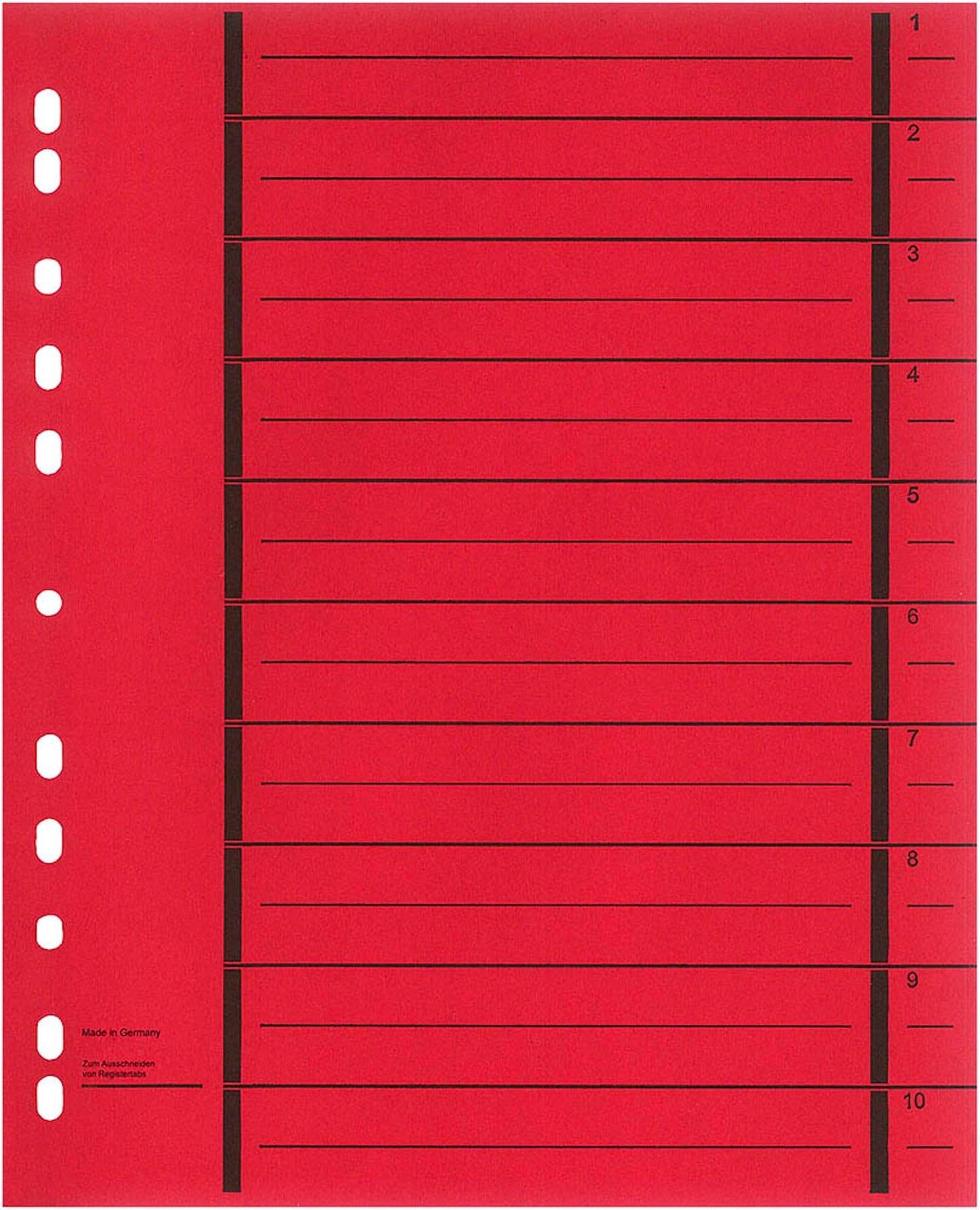 Wekre Trennblätter 1-10, 50 St.