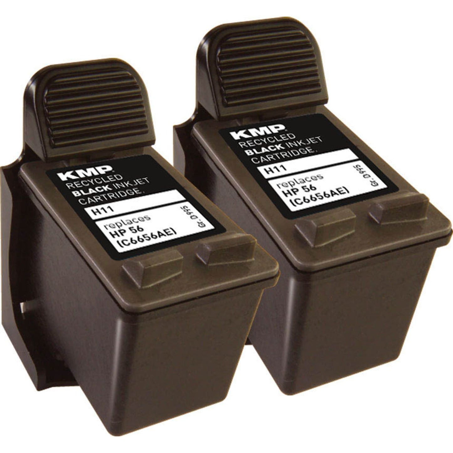 KMP H11D schwarz Druckerpatronen kompatibel zu HP 2x 56 (C9502AE) | 995,4021