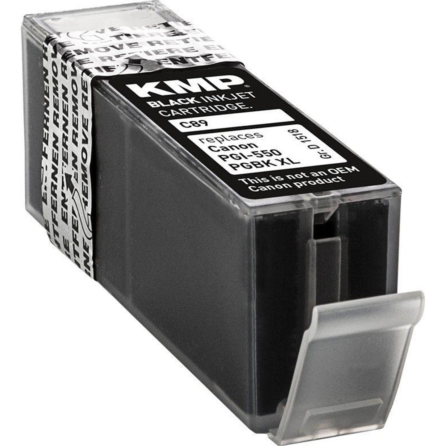 KMP C89 schwarz Druckerpatrone kompatibel zu Canon PGI-550 XL PGBK | 1518,0001
