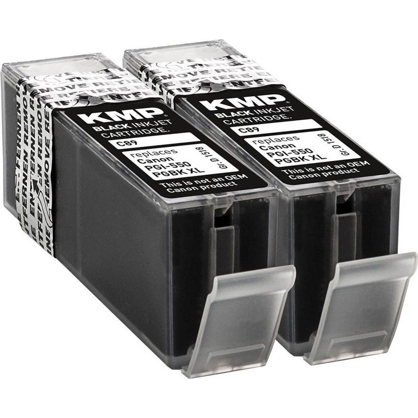 KMP C89D schwarz Druckerpatronen kompatibel zu Canon 2x PGI-550 XL PGBK | 1518,0021