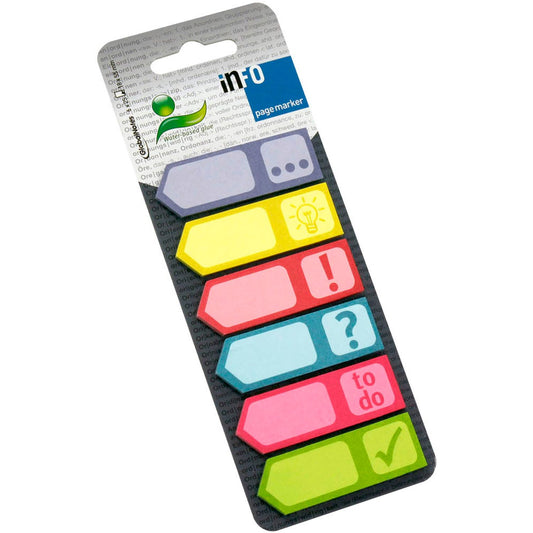 inFO Symbole Haftmarker farbsortiert "Symbole" 6x 25 Streifen | 5672-90 | 1 Pack = 6x 25 Streifen