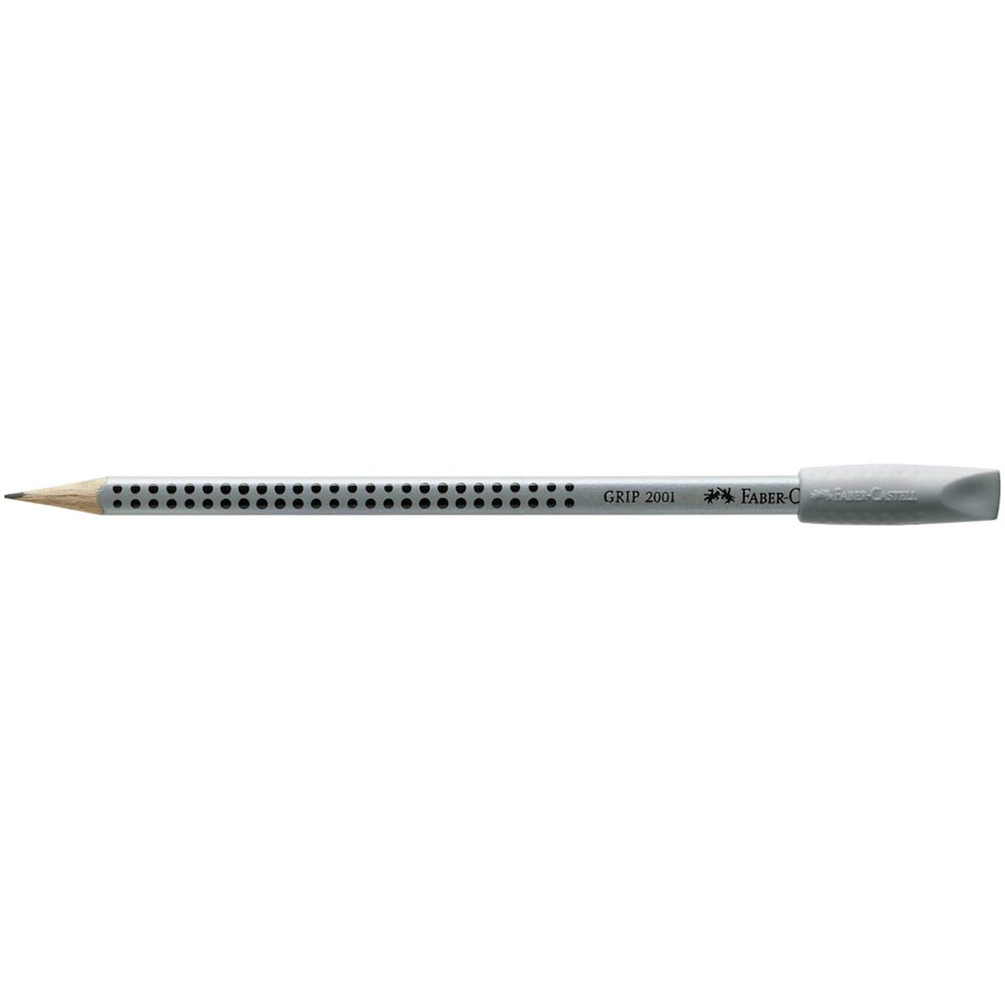 FABER-CASTELL Radiergummis GRIP 2001 Eraser CAP grau | 187000 | 1 Pack = 2 St.