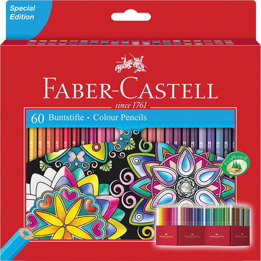 FABER-CASTELL Buntstifte farbsortiert | 111260 | 1 Pack = 60 St.
