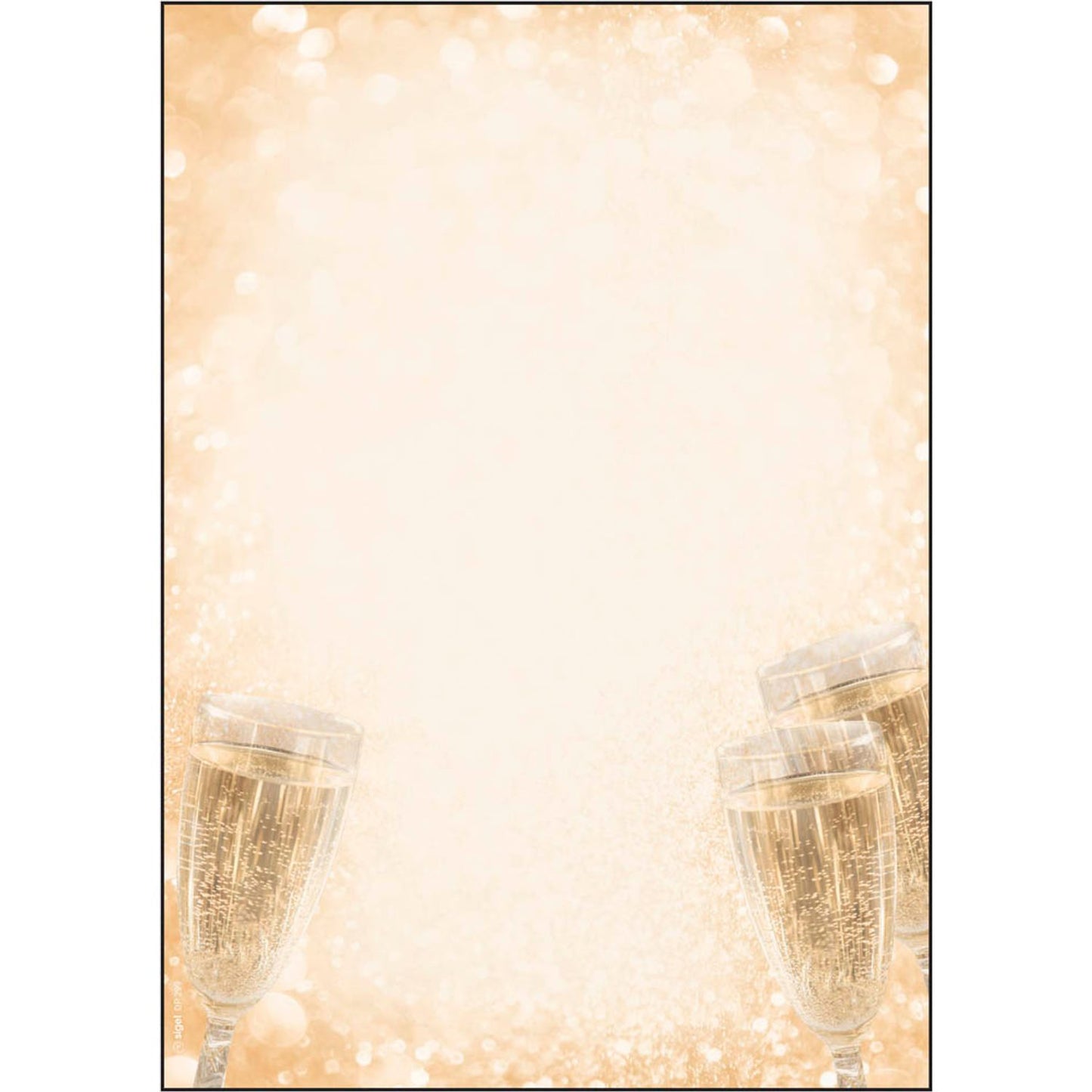 SIGEL Motivpapier Champagne Motiv DIN A4 90 g/qm | DP299 | 1 Pack = 100 Blatt