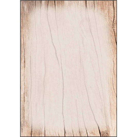 SIGEL Motivpapier Wood Motiv DIN A4 90 g/qm | DP128 | 1 Pack = 50 Blatt