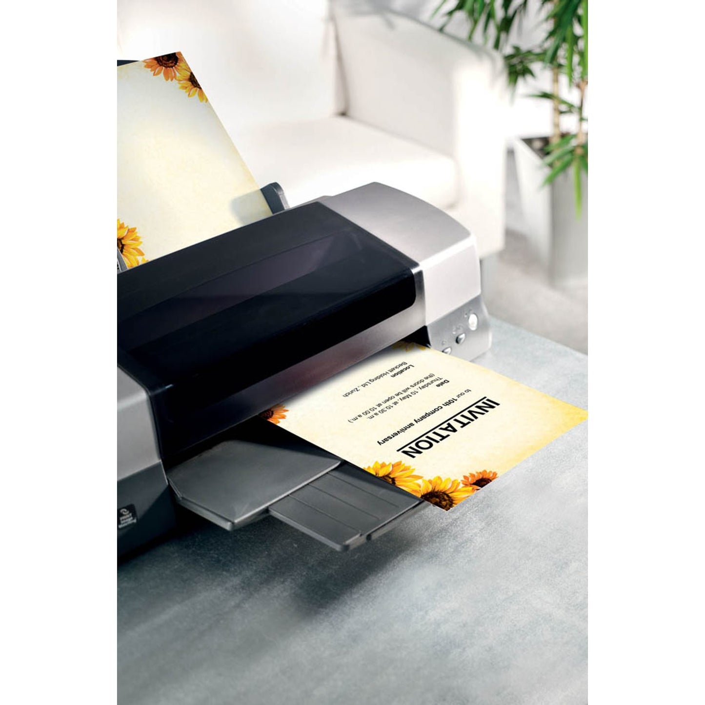 SIGEL Motivpapier Field of Sun Motiv DIN A4 90 g/qm | DP129 | 1 Pack = 50 Blatt