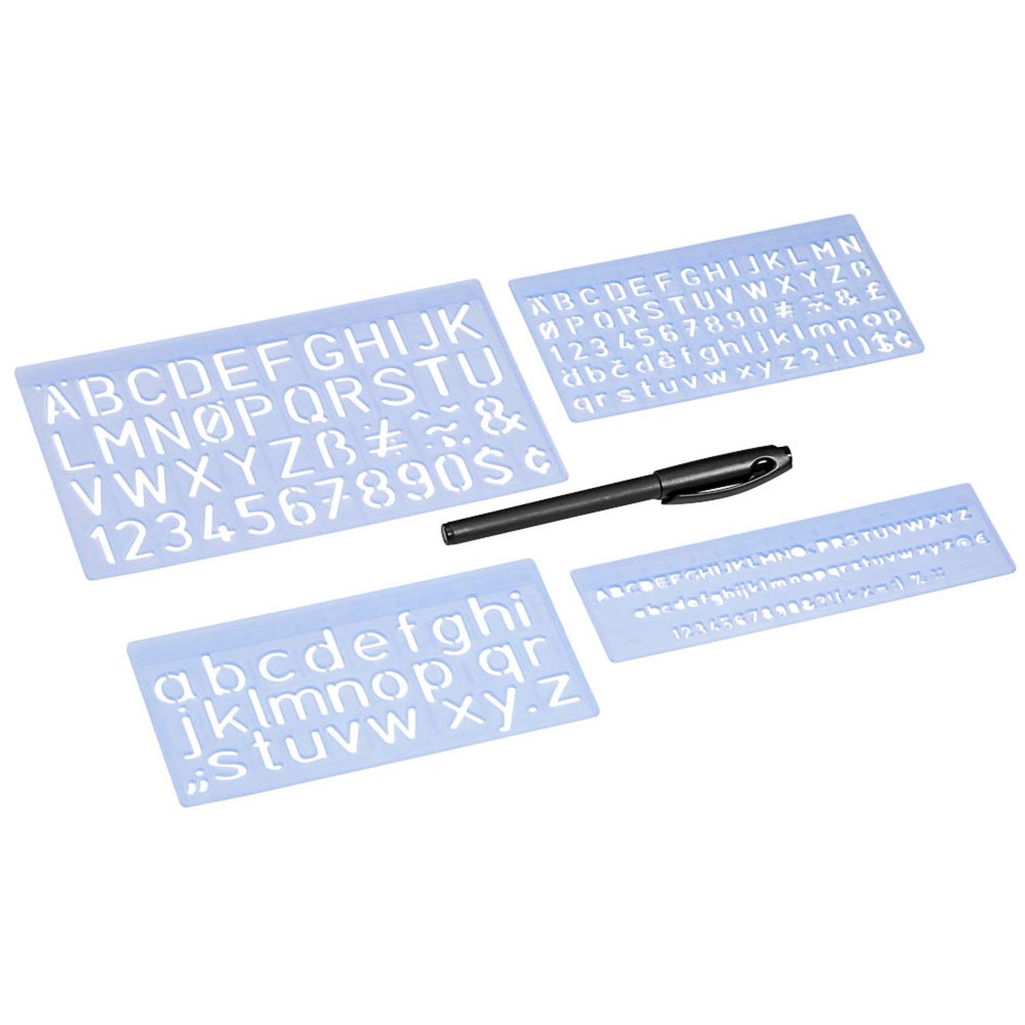 WEDO Buchstabenschablonen-Set blau | 7012