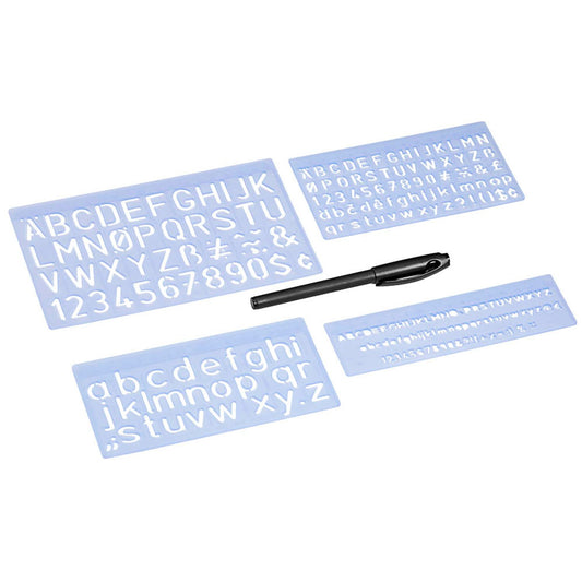 WEDO Buchstabenschablonen-Set blau | 7012