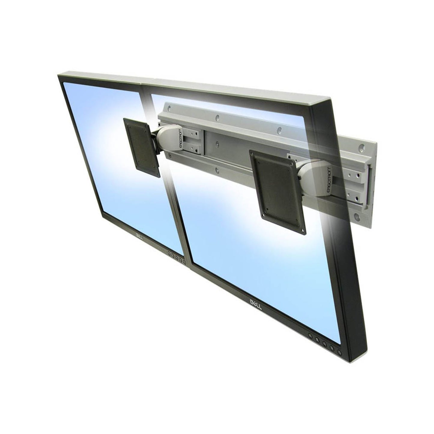 ergotron Monitor-Halterung Neo-Flex grau für 2 Monitore, Wandhalterung | 28-514-800
