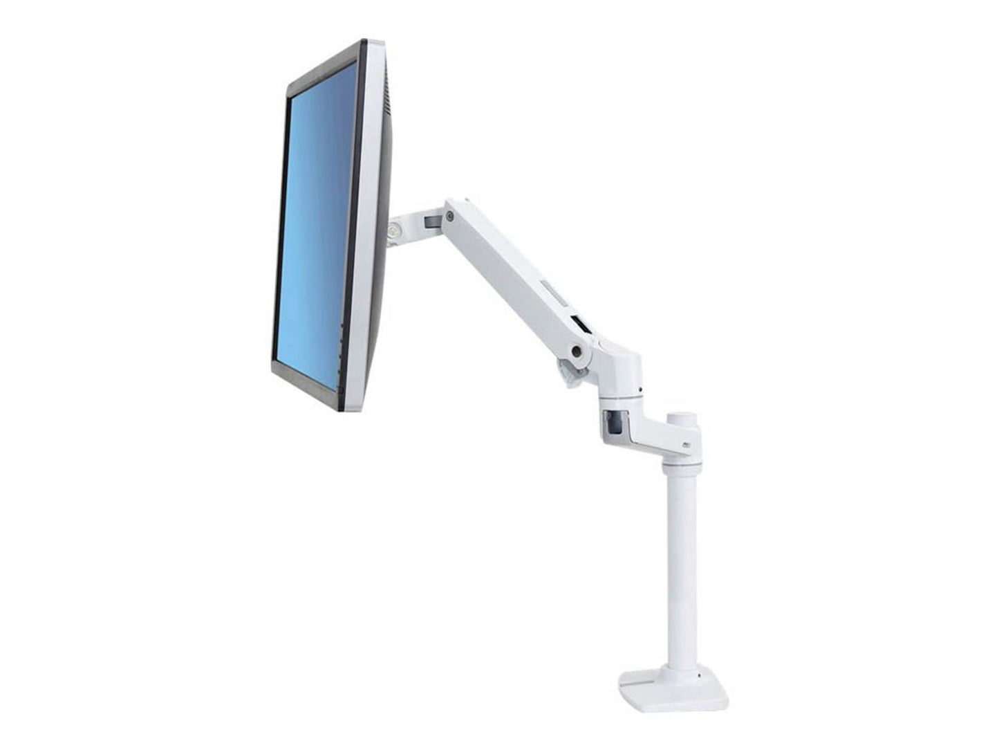 ergotron Monitor-Halterung LX mit hoher Säule für 1 Monitor, Tischklemme, Tischbohrung