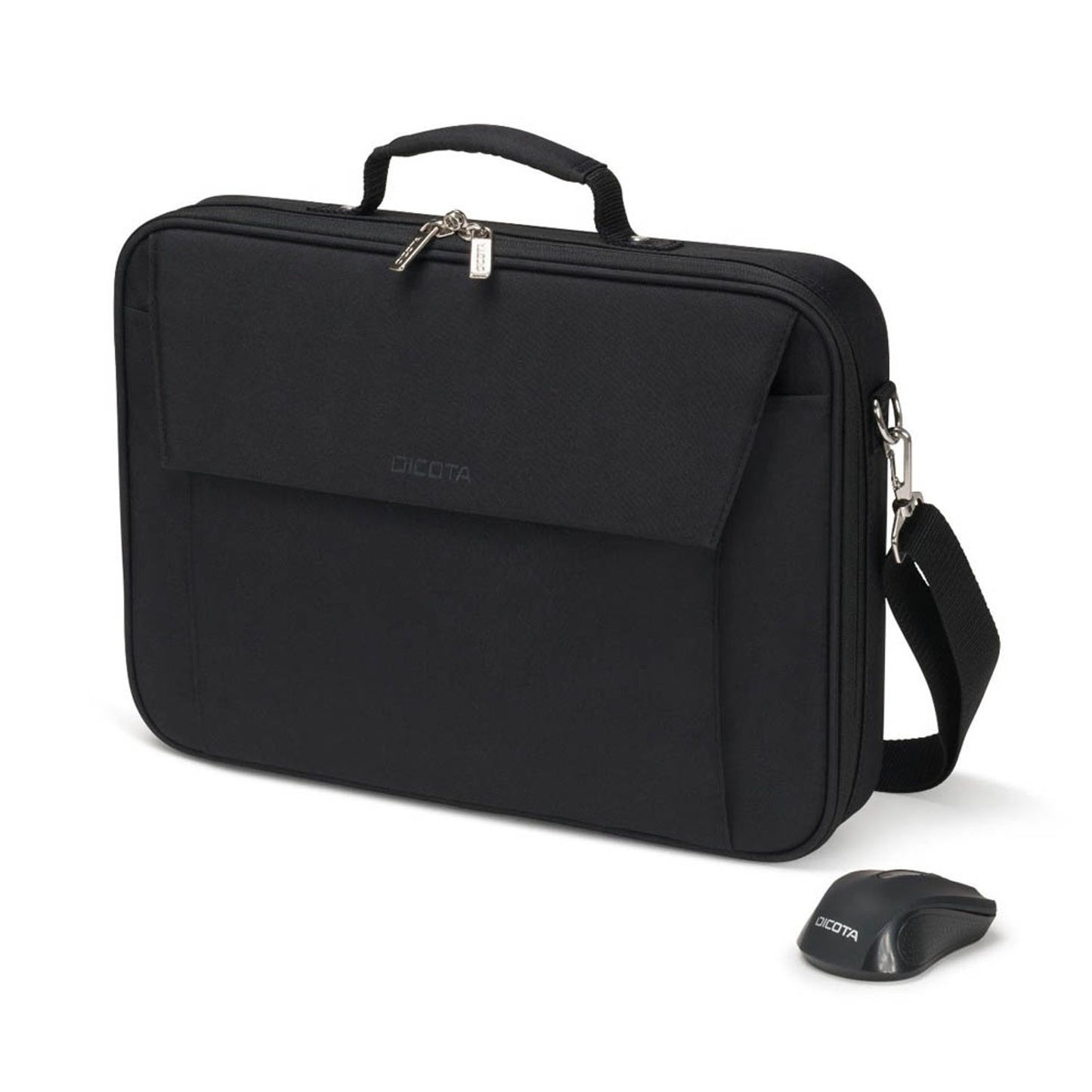 DICOTA Laptoptasche Multi Wireless Mouse Kit Recycling-PET schwarz bis 39,6 cm (15,6 Zoll) | D31686