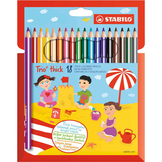 STABILO Trio® thick Buntstifte farbsortiert | 203/18-01 | 1 Pack = 18 St.