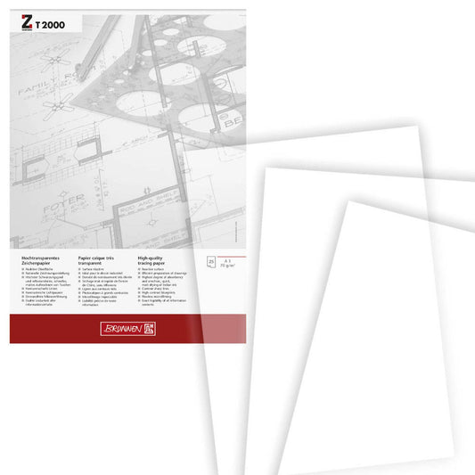 BRUNNEN Transparentpapier 70 g/qm | 1047360 | 1 Block = 25 Blatt