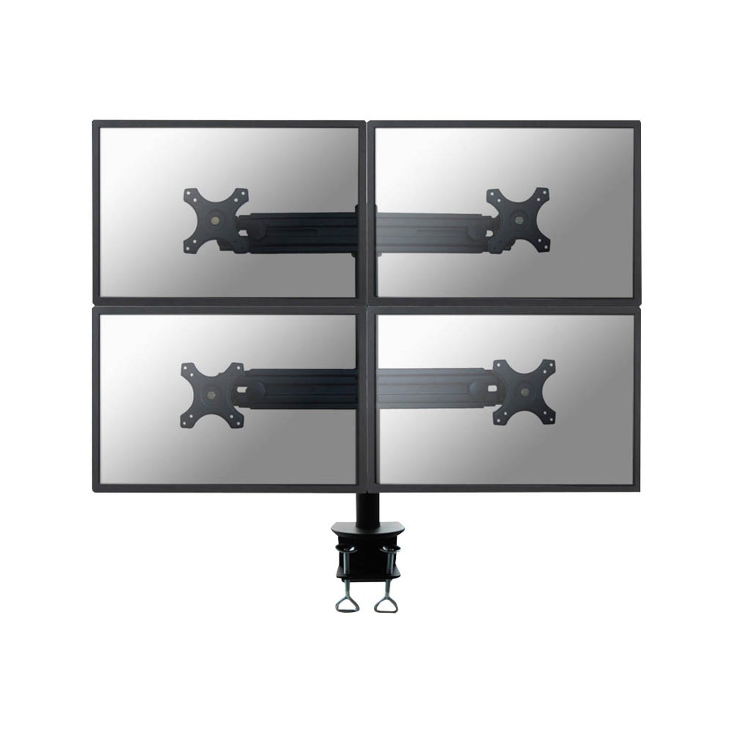 Neomounts Monitor-Halterung schwarz für 4 Monitore, Tischklemme | FPMA-D700D4