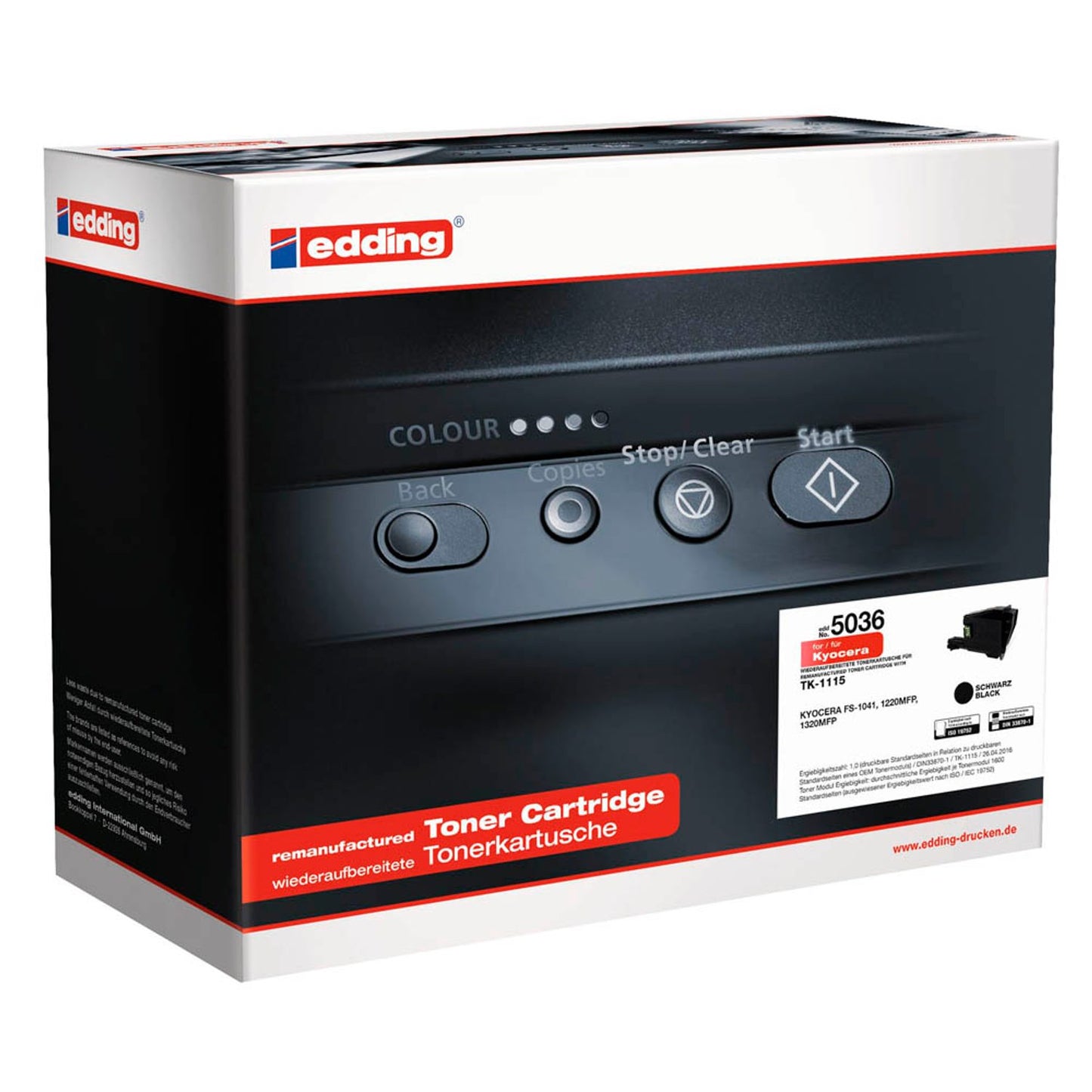 edding EDD-5036 schwarz Toner kompatibel zu KYOCERA TK-1115 | 18-5036
