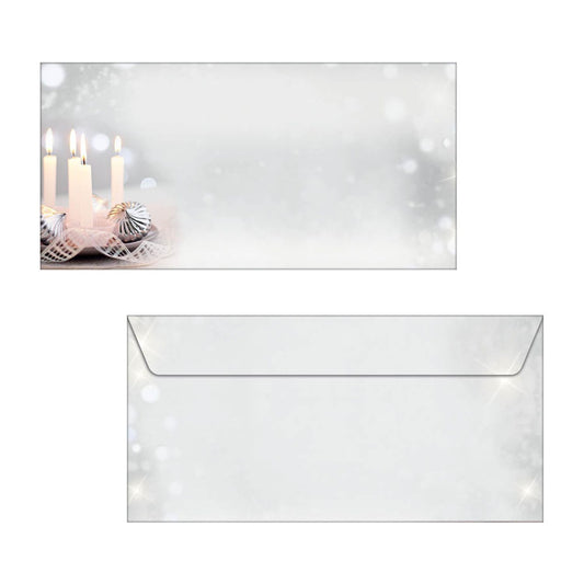 SIGEL Weihnachtsbriefumschläge Christmas Silence DIN lang ohne Fenster | DU178 | 1 Pack = 50 St.