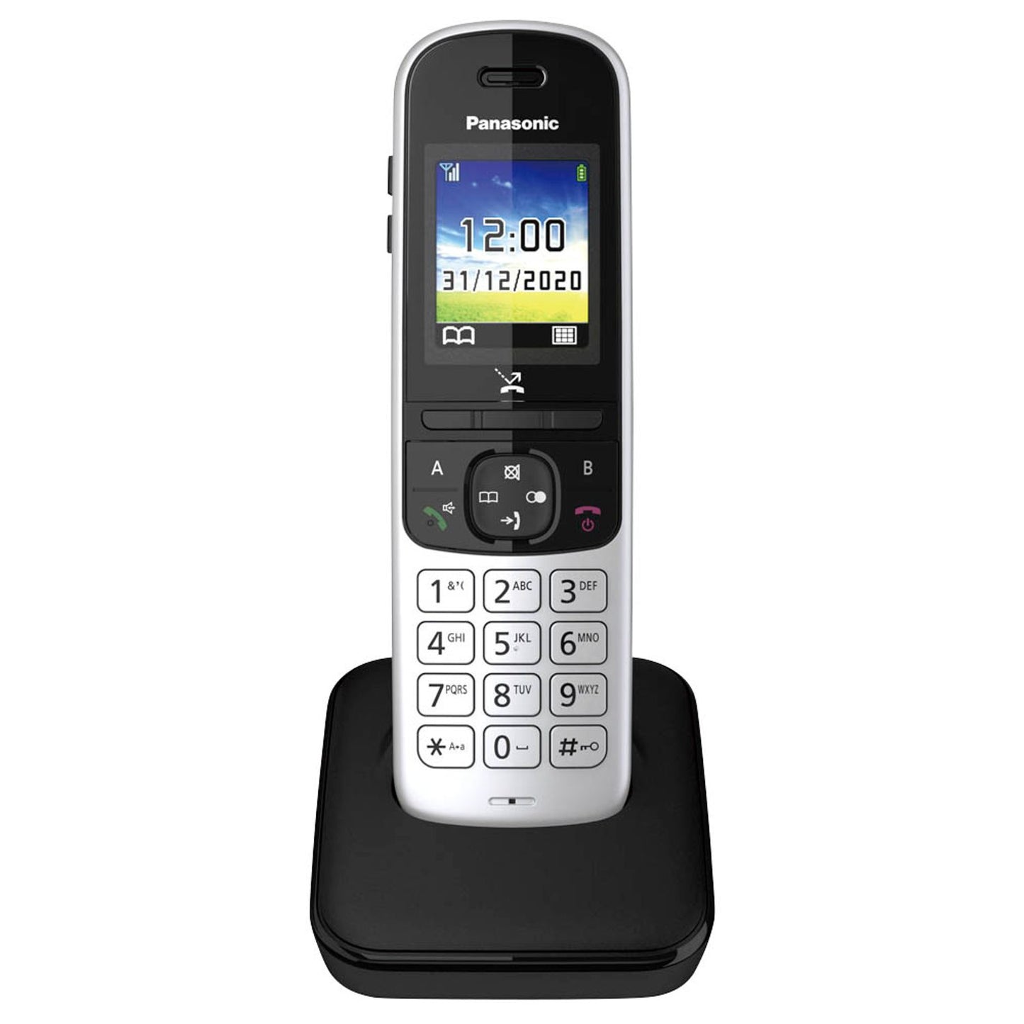 Panasonic Schnurloses Telefon silber-schwarz | KX-TGH710GS