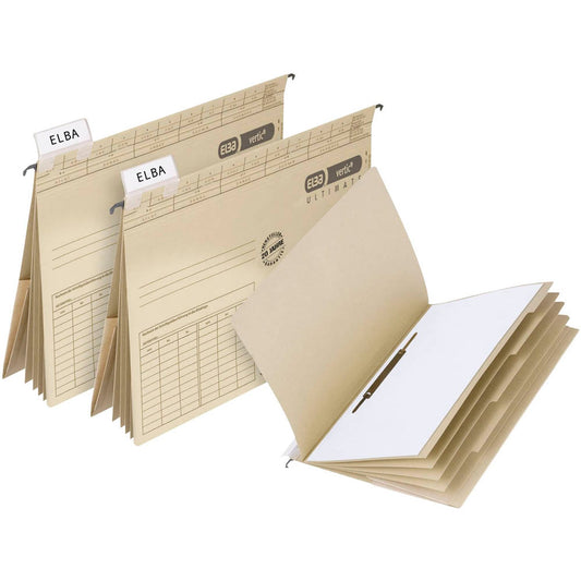 ELBA Personalhefter vertic ULTIMATE Karton naturbraun 4 x kaufmännische Heftung | 100570036 | 1 Pack = 5 St.
