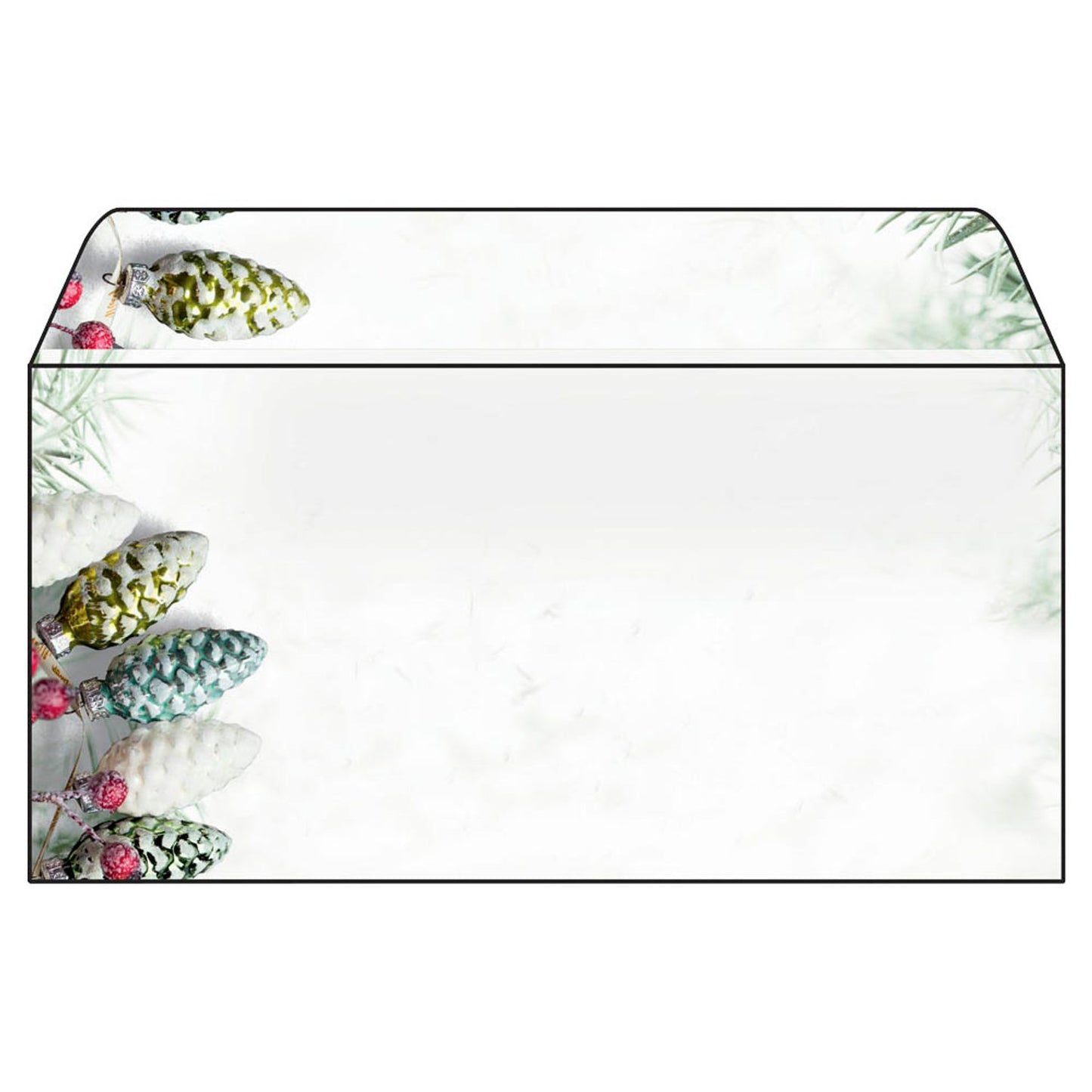 SIGEL Weihnachtsbriefumschläge Christmas Garland DIN lang ohne Fenster | DU177 | 1 Pack = 50 St.
