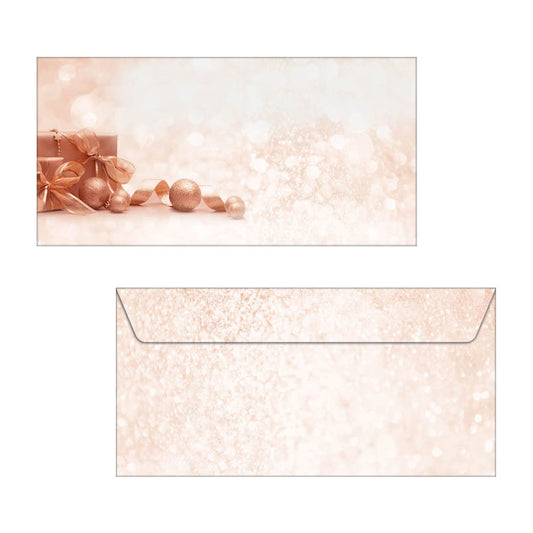 SIGEL Weihnachtsbriefumschläge Golden Dream DIN lang ohne Fenster | DU231 | 1 Pack = 50 St.