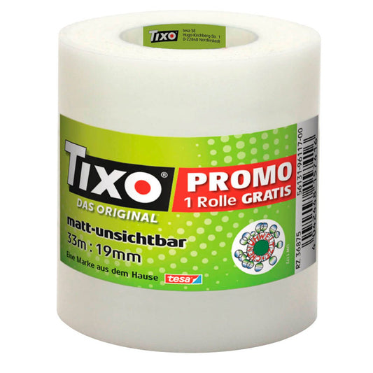 TIXO Klebefilm matt 19,0 mm x 33,0 m | 56131-00000-01 | 1 Pack = 3 Rollen