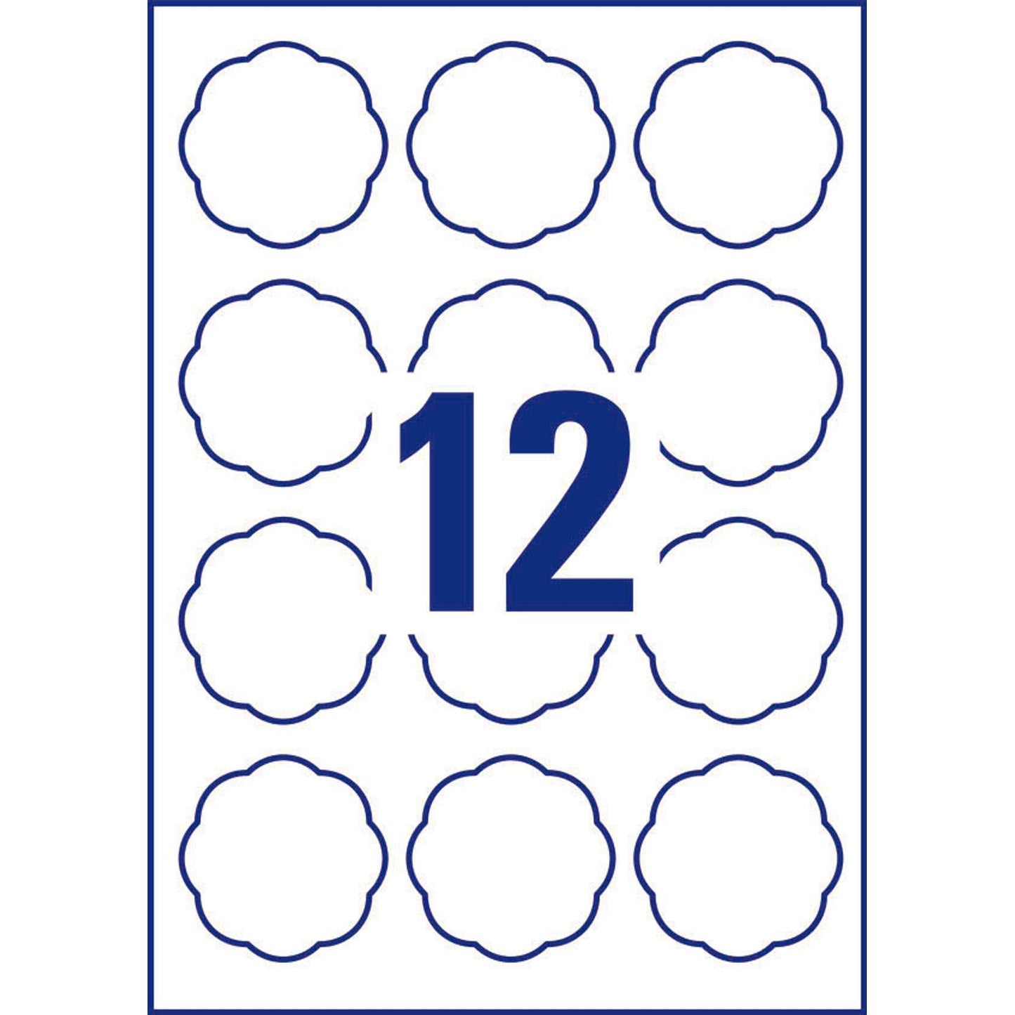AVERY Zweckform Etiketten weiß 60,0 x 59,5 mm | 5085 | 1 Pack = 10 Blatt