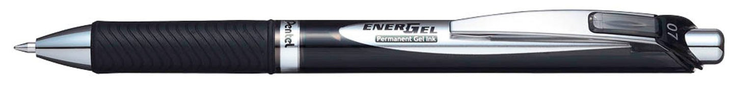 Pentel ENERGEL BLP77 Gelschreiber schwarz/silber 0,35 mm