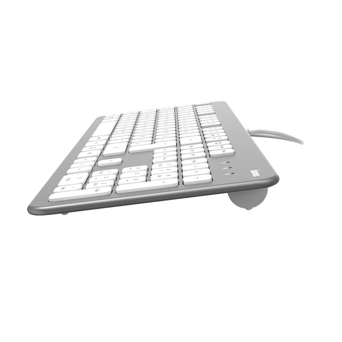 hama KC-700 Tastatur kabelgebunden silber, weiß | 182651